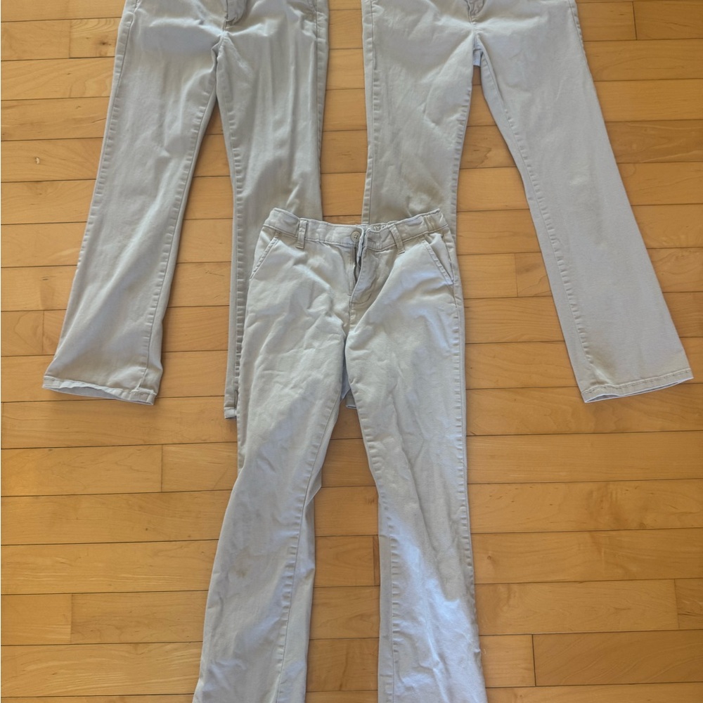 Children’s Place Girls Khaki Uniform Pants